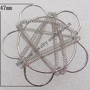 Iron Thread Component Handmade Lead-free, 47mm Sold by Bag