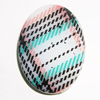 Watermark Acrylic Beads, Flat Oval 35x26mm Hole:1.5mm, Sold by Bag