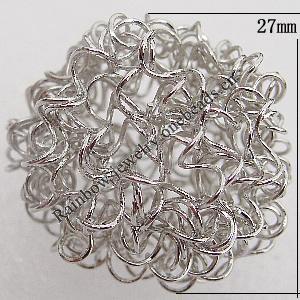 Iron Thread Component Handmade Lead-free, 27mm Sold by Bag