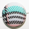 Watermark Acrylic Beads, Flat Round 18mm, Sold by Bag