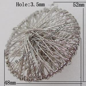 Iron Thread Component Handmade Lead-free, 52x48mm Hole:3.5mm Sold by Bag