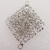 Iron Thread Component Handmade Lead-free, 46x36mm Hole:3mm Sold by Bag