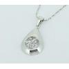 Sterling Silver Pendants platina plating, 21x11mm, Sold by PC