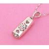 Sterling Silver Pendants platina plating, 26x7mm, Sold by PC