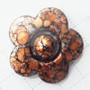 Painted Spray-paint Acrylic Beads, Flower 32mm, Sold by Bag