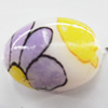 Watermark Acrylic Beads, Flat Oval 23x17mm, Sold by Bag