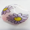 Watermark Acrylic Beads, Twist Flat Oval 44x38mm, Sold by Bag