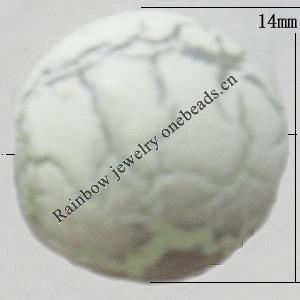 Crackle Acrylic Beads, Round 14mm Sold by bag 