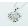 Sterling Silver Pendants platina plating, 22x17mm, Sold by PC