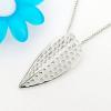Sterling Silver Pendants platina plating, 28x12mm, Sold by PC