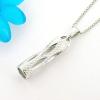 Sterling Silver Pendants platina plating, 16x6.5mm, Sold by PC