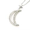 Sterling Silver Pendants platina plating, 35x13mm, Sold by PC