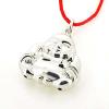 Sterling Silver Pendants platina plating, 30x22.5mm, Sold by PC