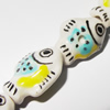 Ceramics Jewelry Beads, Fish 15x12mm, Sold by Bag