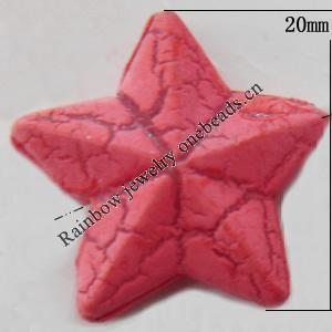 Crackle Acrylic Beads, Star 20mm Sold by bag 