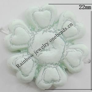 Crackle Acrylic Beads, Flower 22mm Sold by bag 