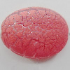 Crackle Acrylic Beads, Flat Oval 22x16mm Sold by bag 