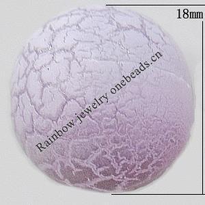 Crackle Acrylic Beads, Round 18mm Sold by bag 
