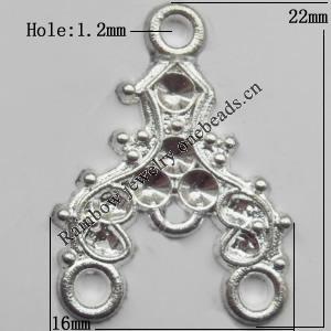 Connector, Lead-free Zinc Alloy Jewelry Findings, 16x32mm Hole=1.2mm,  Sold by Bag
