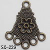 Connector, Lead-free Zinc Alloy Jewelry Findings, 21x28mm Hole=1.8mm,  Sold by Bag