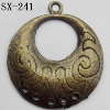 Connector, Lead-free Zinc Alloy Jewelry Findings, 38x44mm Hole=2.8mm,2mm, Sold by Bag