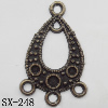 Connector, Lead-free Zinc Alloy Jewelry Findings, 18x28mm Hole=1.5mm, Sold by Bag
