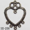 Connector, Lead-free Zinc Alloy Jewelry Findings, 29x39mm Hole=1mm, Sold by Bag
