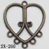 Connector, Lead-free Zinc Alloy Jewelry Findings, 29x33mm Hole=1.5mm, Sold by Bag