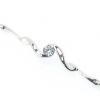 Sterling Silver European style Bracelets, with Zircon, Length:7.1 Inch, Sold by PC