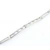 Sterling Silver European style Bracelets, with Zircon, Length:7.1 Inch, Sold by PC