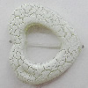 Crackle Acrylic Beads, Heart 25x27mm Sold by bag 