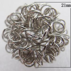 Iron Thread Component Handmade Lead-free, 21mm Sold by Bag