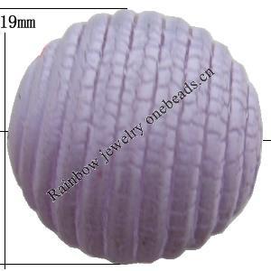 Crackle Acrylic Beads, Fluted Round 19mm Sold by bag 