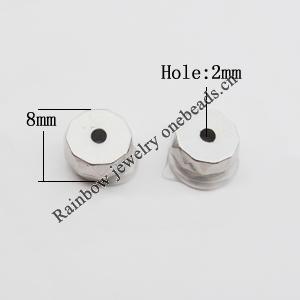 Jewelry findings, CCB plastic Beads, Flat Round 8mm Hole:2mm, sold By Bag