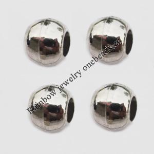 Jewelry findings, European Style CCB plastic Beads, 10x8mm Hole:5mm, Sold by Bag