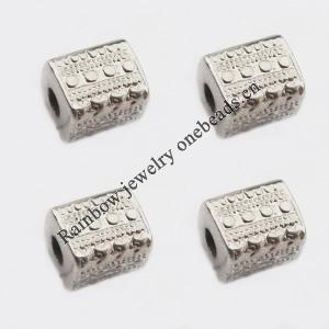 Jewelry findings, CCB plastic Beads, Cube 8x7mm Hole:2.5mm, Sold by Bag
