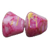 Painted Spray-paint Acrylic Beads, Faceted 9x7mm, Sold by Bag