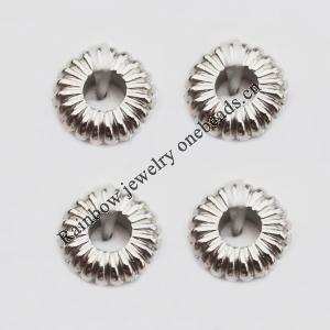 Jewelry findings, CCB plastic Beads, Flat Round 10mm Hole:4mm, Sold by Bag