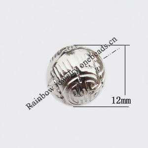 Jewelry findings, CCB plastic Beads, Round 12mm Hole:11mm, Sold by Bag