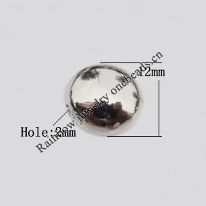 Jewelry findings, CCB plastic Beads, Flat Round 12mm Hole:2mm, Sold by Bag