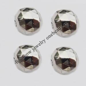 Jewelry findings, CCB plastic Beads, Facted Round 10mm Hole:2mm, Sold by Bag