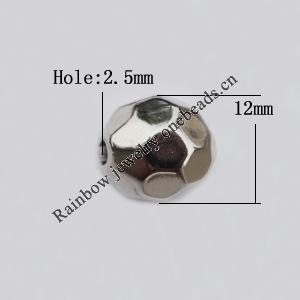 Jewelry findings, CCB plastic Beads, Faceted Round 12mm Hole:2.5mm, Sold by Bag