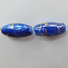 Painted Spray-paint Acrylic Beads, Tube 11x5mm, Sold by Bag