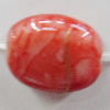 Painted Spray-paint Acrylic Beads, Flat Oval 13x10mm, Sold by Bag