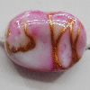 Painted Spray-paint Acrylic Beads, Nugget 15x11mm, Sold by Bag