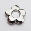 Jewelry findings, CCB plastic Beads, Flower O:21mm I:7mm, Sold by Bag