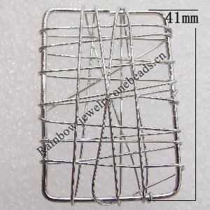 Iron Thread Component Handmade Lead-free, 41mm Sold by Bag