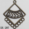 Connector, Lead-free Zinc Alloy Jewelry Findings, 30x38mm Hole=2mm, Sold by Bag