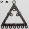 Connector, Lead-free Zinc Alloy Jewelry Findings, 37x40mm Hole=3mm,1.4mm, Sold by Bag