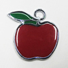 Zinc Alloy Enamel Pendant, Apple 24x23mm Hole:3mm, Sold by Group